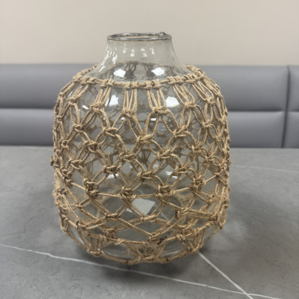 Rope & Glass Vase Rope & Glass Vase