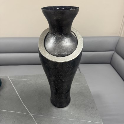 Dyna Marble Glass Vase with Ring Dyna Marble Glass Vase with Ring