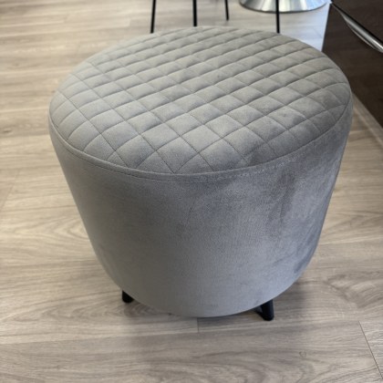 Ottowa Round Stool - Grey Velvet Ottowa Round Stool - Grey Velvet