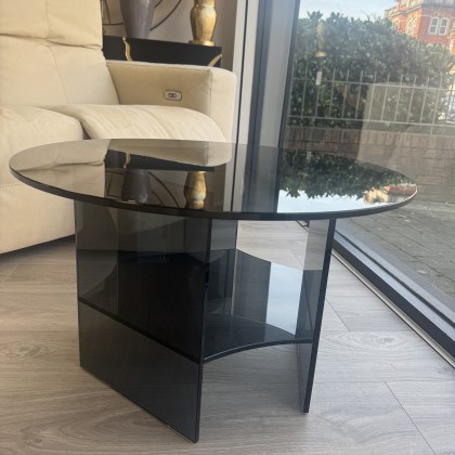 Natuzzi Editions - Pepe Black Glass Coffee Table Natuzzi Editions - Pepe Black Glass Coffee Table