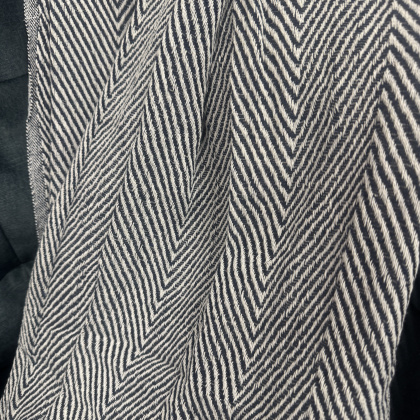 Malini Herringbone Charcoal Throw with fringe Malini Herringbone Charcoal Throw with fringe