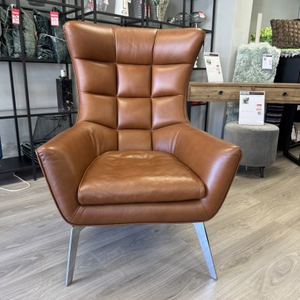 Calia Italia - Jacob Tan Leather with steel legs Calia Italia - Jacob Tan Leather with steel legs
