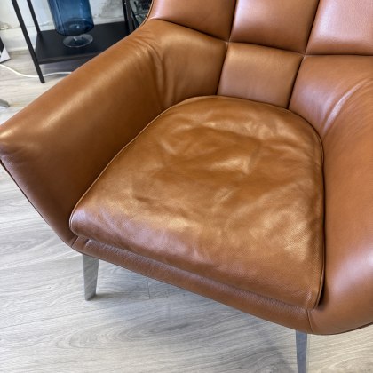 Calia Italia - Jacob Tan Leather with steel legs Calia Italia - Jacob Tan Leather with steel legs