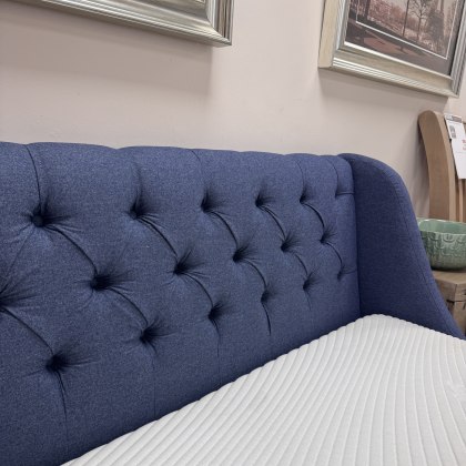 Louis Blue Fabric - Kingsize Bed Frame Louis Blue Fabric - Kingsize Bed Frame