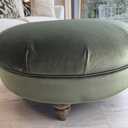 Alexander & James - Round Footstool in Biba Moss Alexander & James - Round Footstool in Biba Moss
