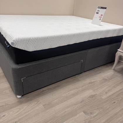 Silentnight - Kingsize Divan Base - 2 Drawers - Grey Fabric Silentnight - Kingsize Divan Base - 2 Drawers - Grey Fabric