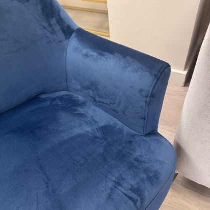 Melanie - Blue Velvet Accent Chair Melanie - Blue Velvet Accent Chair
