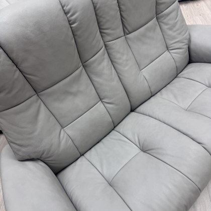 Stressless - Buckingham 2 Seater - Grey Leather & Grey Wood Stressless - Buckingham 2 Seater - Grey Leather & Grey Wood